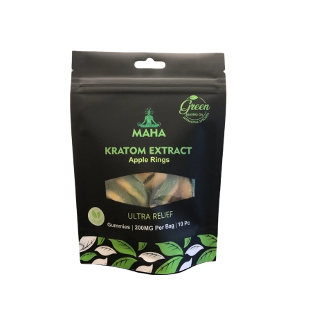Maha Kratom Extract Gummies - Green Maeng Da - Maximum Comfort