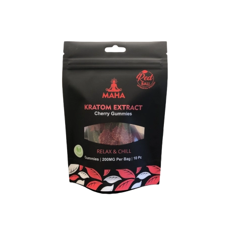 Maha Kratom Extract Cherry Gummies - Red Bali - Relax & Chill