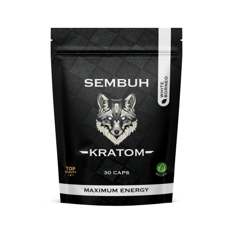Sembuh Kratom Capsules - White Borneo - Maximum Energy