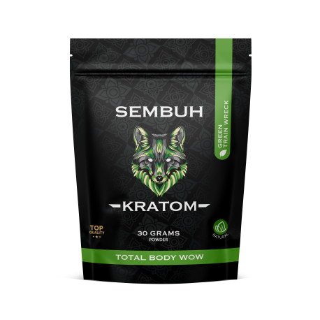 Sembuh Kratom Powder - Green Trainwreck - Total Body Wow