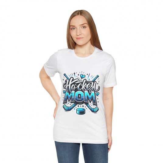Light Blue Hockey Mom Tee