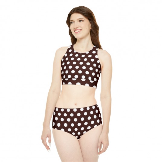 Black Polka Dot Sporty Set 