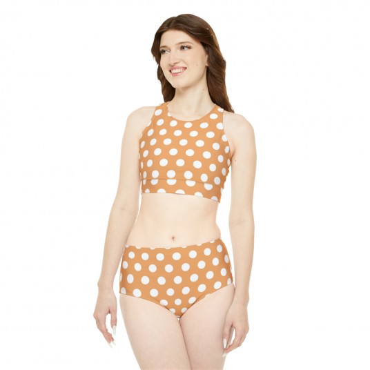 Tan Polka Dot Sporty Set 