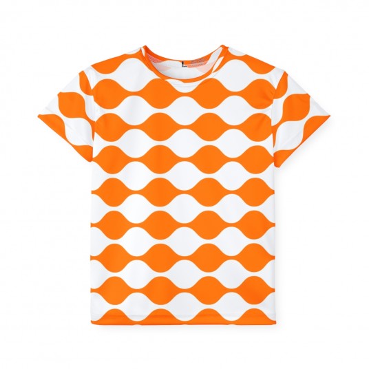 Kids Orange and White Sports Jersey