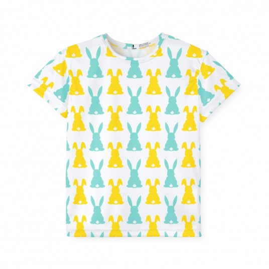 Kids Blue and Yellow Rabbits Sports Jersey