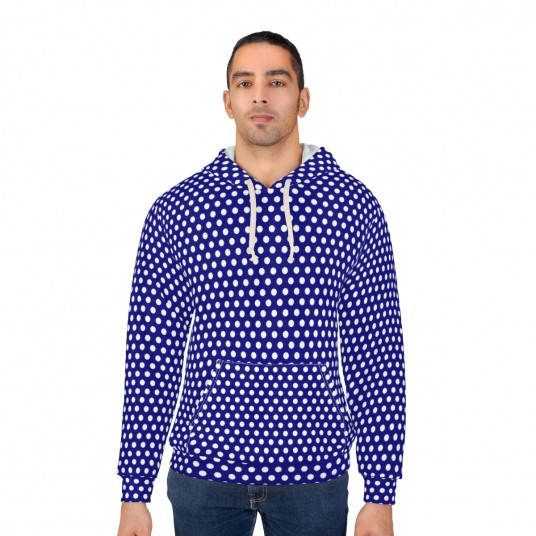 Blue Polka Dot Unisex Pullover Hoodie 