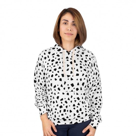 Black and White Unisex Pullover Hoodie