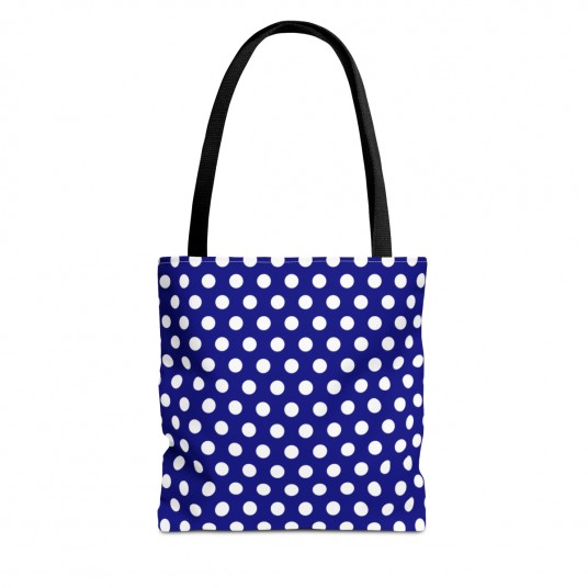 Blue Polka Dot Tote Bag