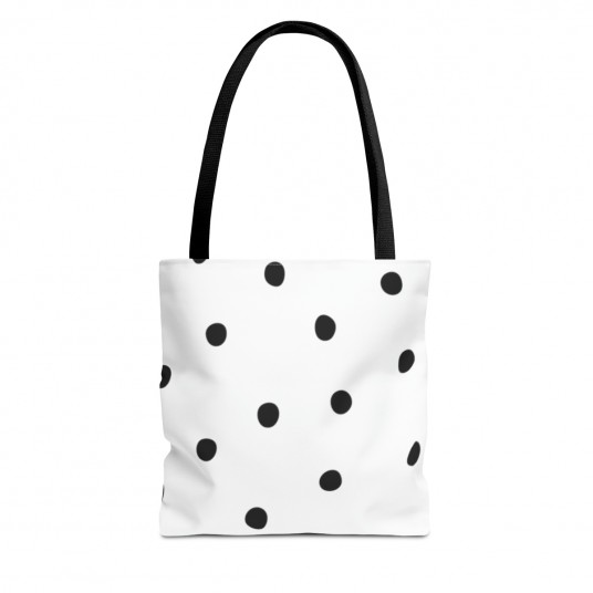 Black Polka Dot Tote Bag 