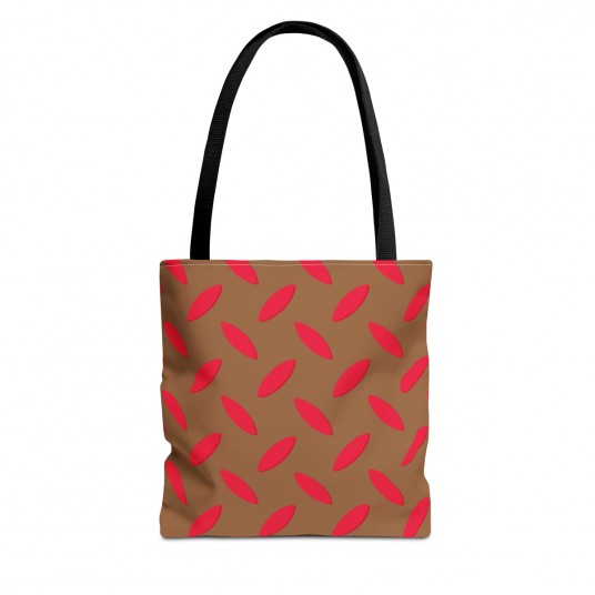 Brown and Red Metal Print Tote Bag 