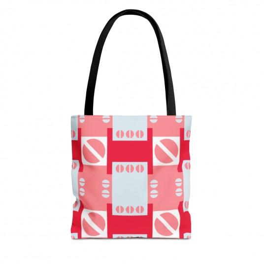 Red Large Plaid Tote Bag 