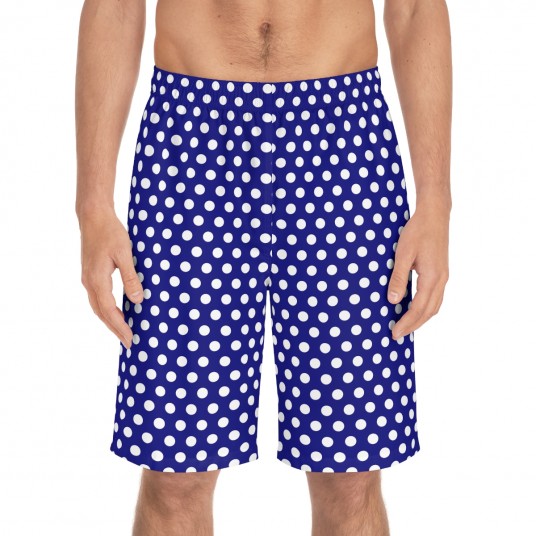 Blue Polka Dot  Board Shorts 