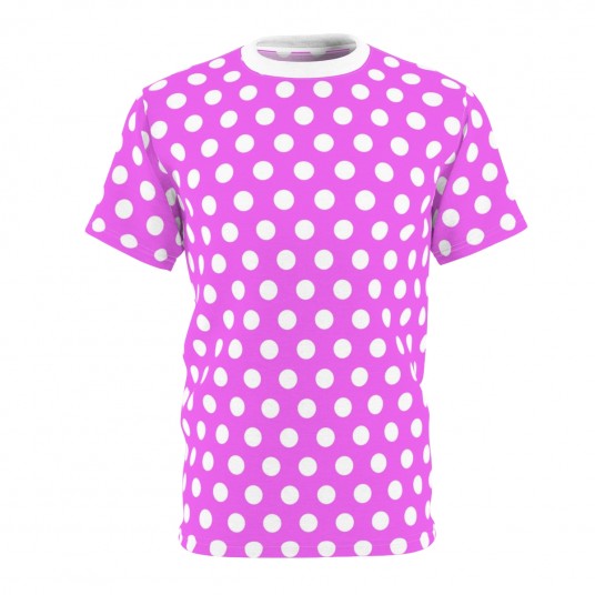 Unisex Pink Polka Dot Tee 