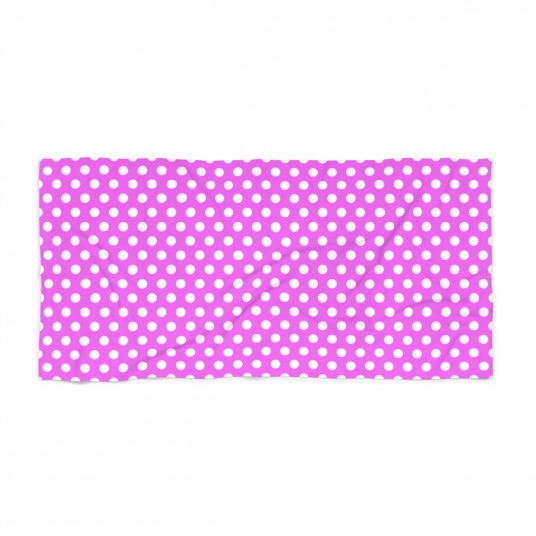 Pink Polka Dot Beach Towel