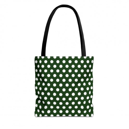 Green Polka Dot Tote Bag 
