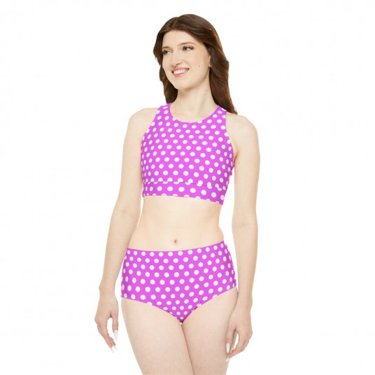 Pink Polka Dot Sporty Set 