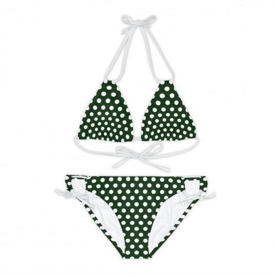 Green Polka Dot Bikini Set 