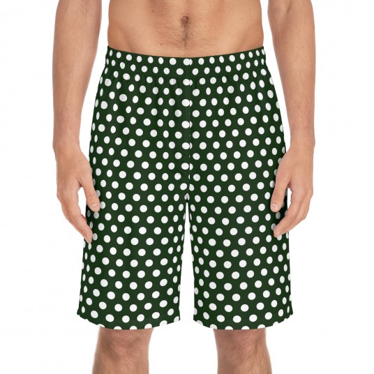 Green Polka Dot Board Shorts 