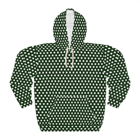 Green Polka Dot Unisex Pullover Hoodie