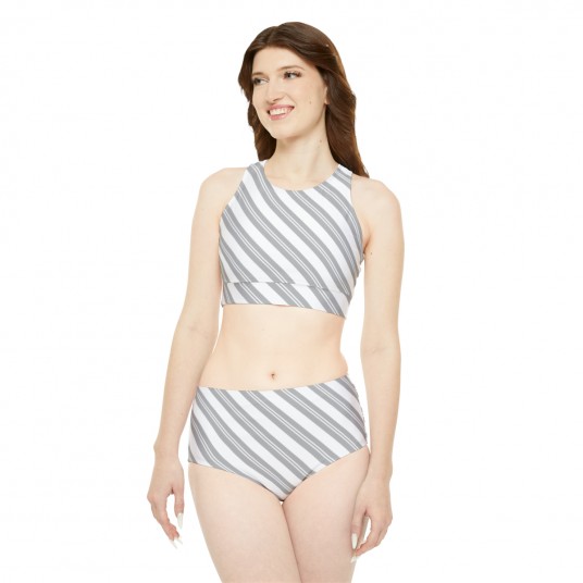 Silver Diagonal Sporty Set
