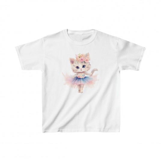 Kids Cat Ballerina  2 Tee
