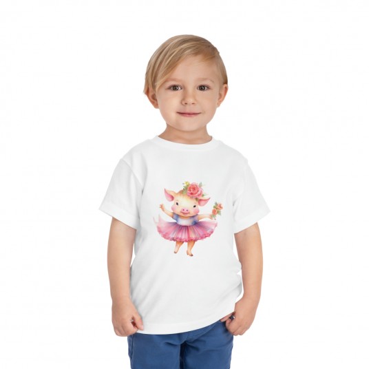 Toddler Pig Ballerina  2 Tee