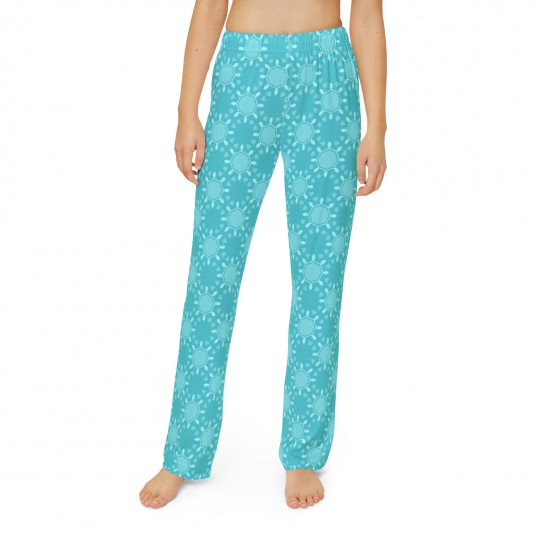 Kids Aqua Shell Pajama Pants