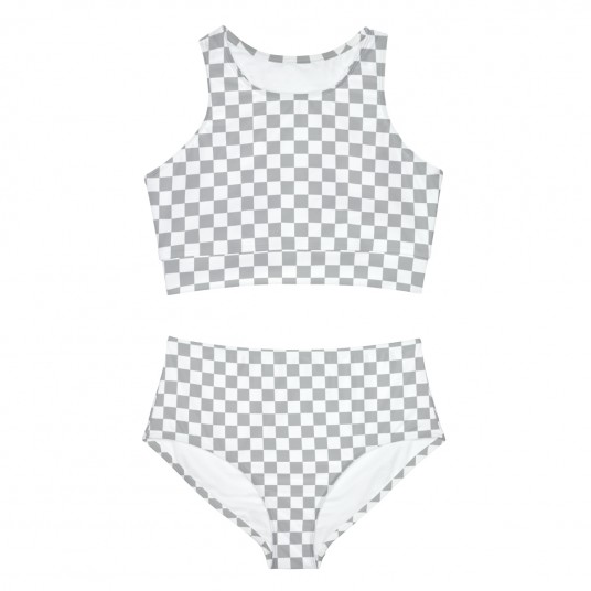Silver Chekered Sporty Set 