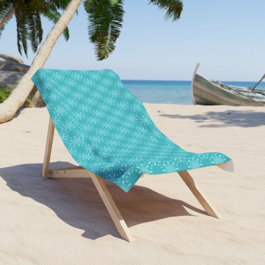 Aqua Shell Beach Towel