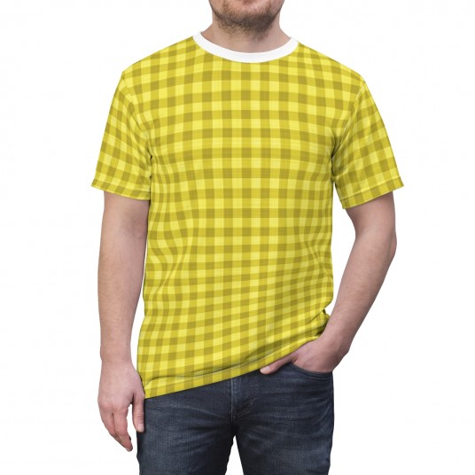 Yellow Plaid  Tee 