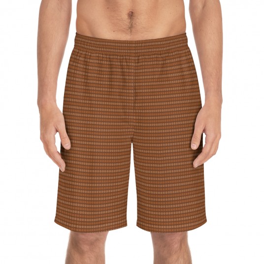 Coffee Stripes Board Shorts 