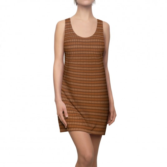 Women s Coffee Stripes Racerback Dress 