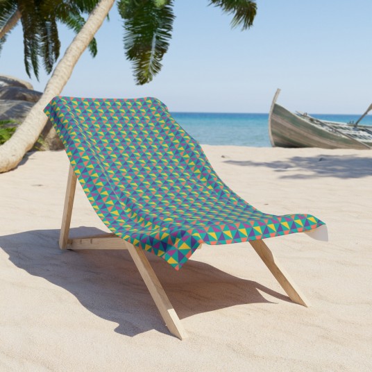 Rainbow Geo Diamond Beach Towel