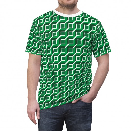 Green Geo Squares Tee