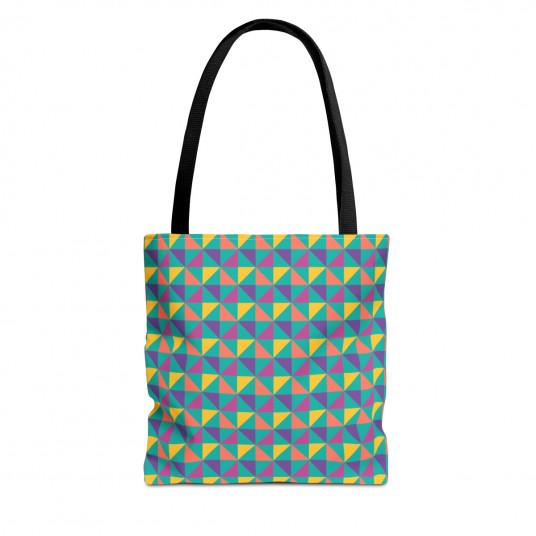 Rainbow Colored Geo Diamond Tote Bag