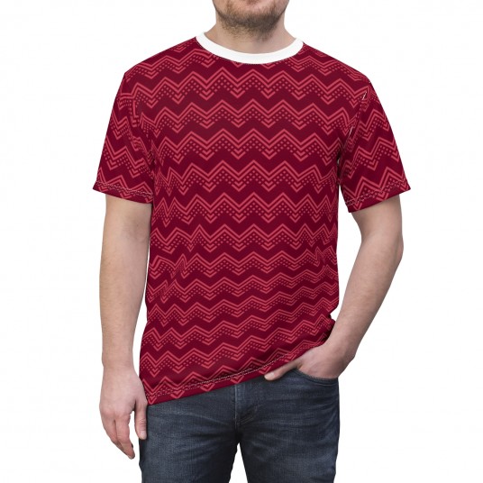 Unisex Burgundy Chevron Tee 