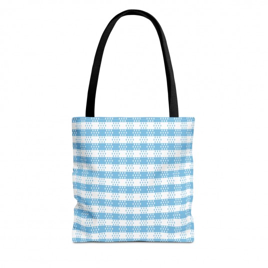 Baby Blue Gingham Tote Bag 