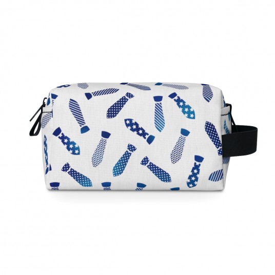 Blue Tie Toiletry Bag