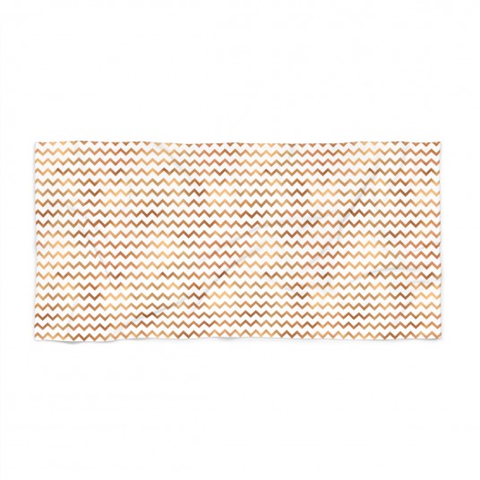 Gold Zig Zag Beach Towel