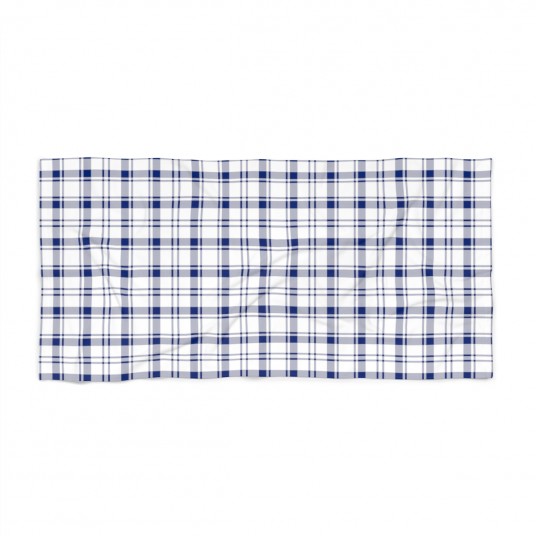 Blue Plaid Beach Towel