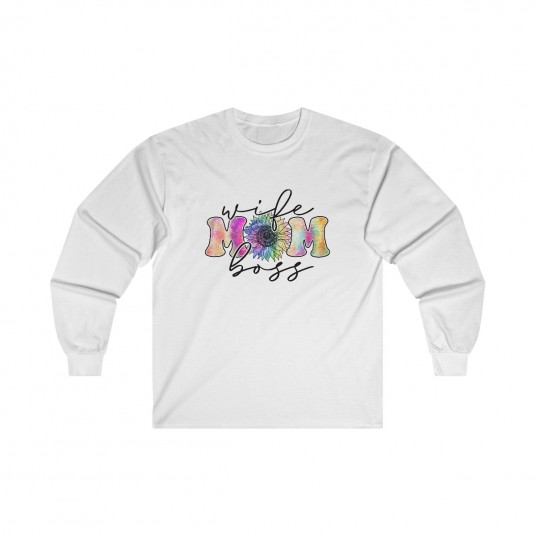 Wife Mom Boss Long Sleeve Tee