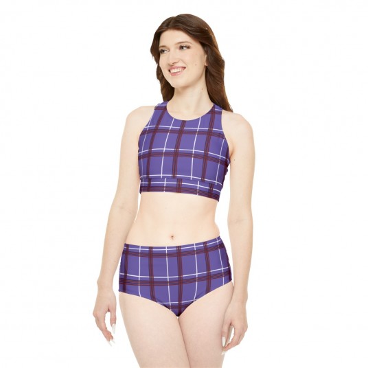 Purple Plaid Sporty Set