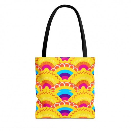 Yellow Rainbow Scales Tote Bag