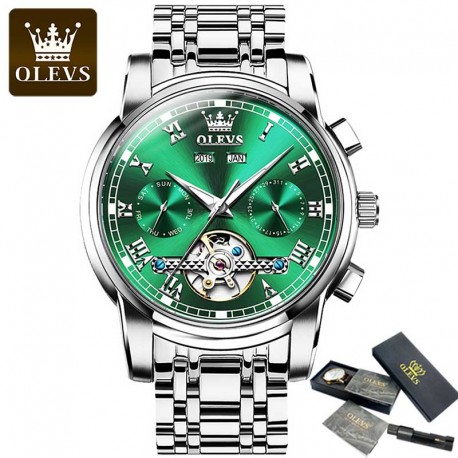 OLEVS New Mens Automatic Mechanical Waterproof Watch