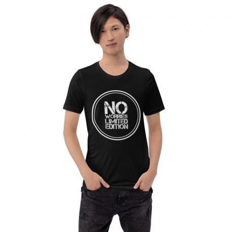 No Worries Limited Edition White Short-Sleeve Unisex T-Shirt