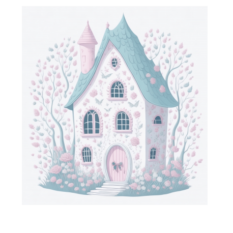 16 Pastel Pixie Houses Style AI Downloadable Digital Generated Art PNG Clipart Files Instant Digital Download Clipart Bundle
