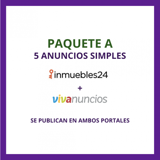 Paquete A inmuebles24 y Vivanuncios