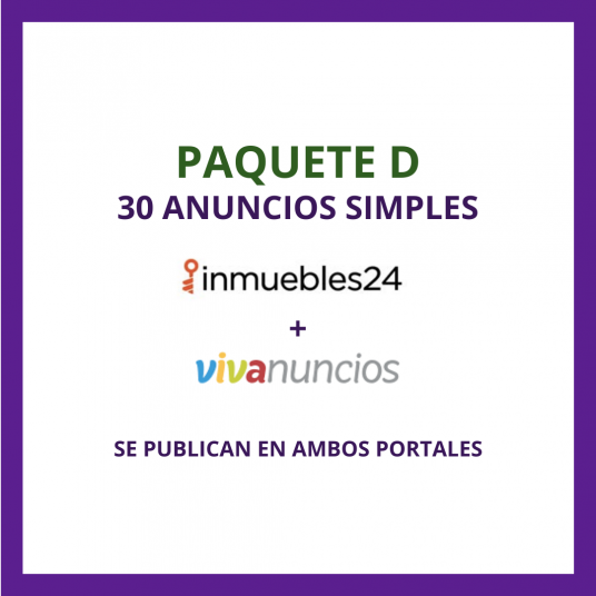 Paquete D inmuebles24 y Vivanuncios