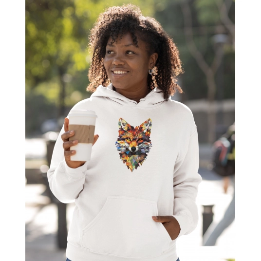 Geometric Fox Hoodie