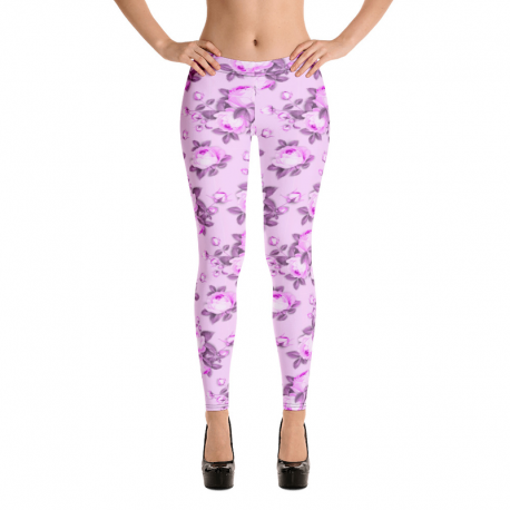 purple flower yoga pants, leggings